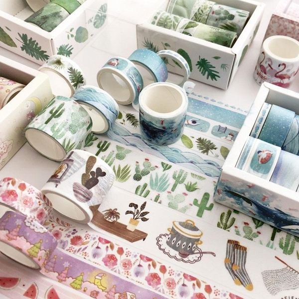 8rolls/set craft adhesive scrapbook paper washi tape diy decorative stickers stationery supplies gift wrap
8rolls/set craft adhesive scrapbook paper washi tape diy decorative stickers stationery supplies gift wrap