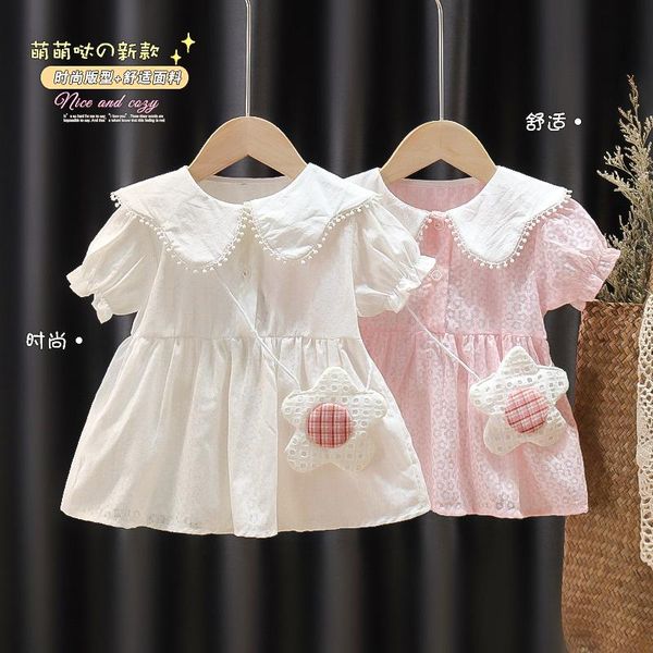 girl's dresses 2021 fashion baby girls dress doll collar sweet flower princess birthday party summer born infant kids clothing, Red;yellow
girl's dresses 2021 fashion baby girls dress doll collar sweet flower princess birthday party summer born infant kids clothing, Red;yellow
