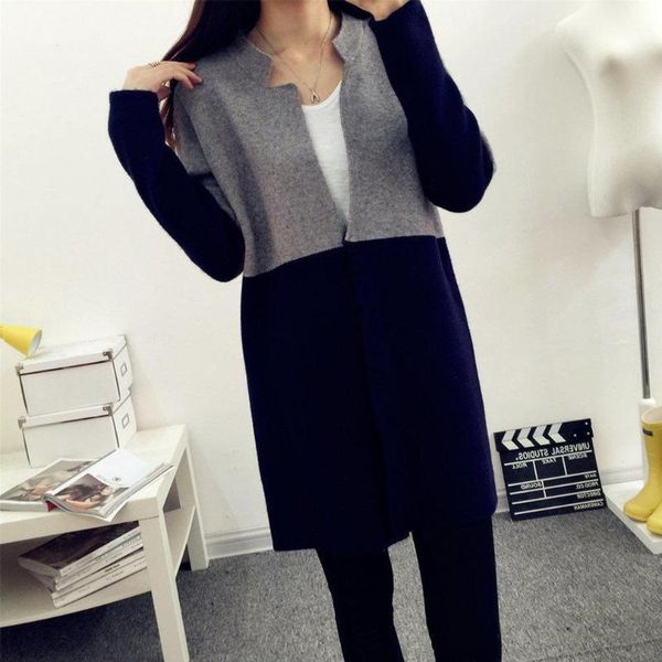women's sweaters korean style long sleeve patchwork sweater coat knitted shirts panelled slim-fit overcoat lightweight, White;black
women's sweaters korean style long sleeve patchwork sweater coat knitted shirts panelled slim-fit overcoat lightweight, White;black