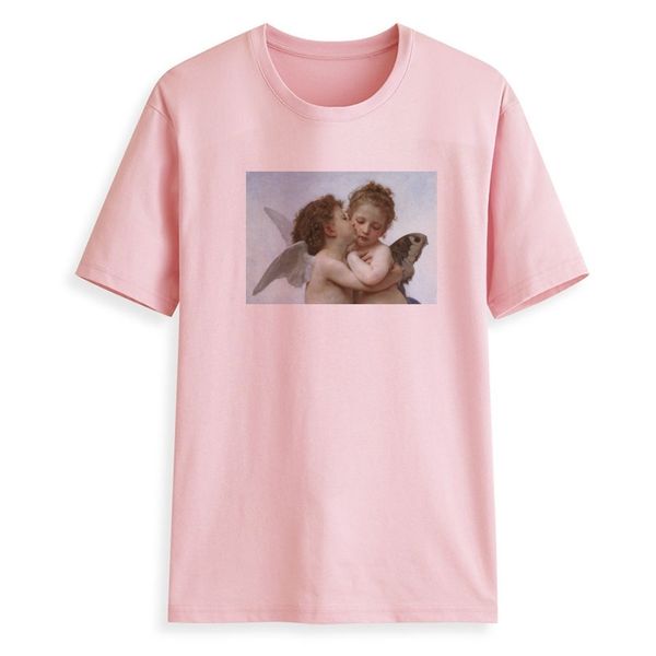 double eleven personality digital direct jet printing short sleeve cotton women's and men's angel t-shirt, White;black
double eleven personality digital direct jet printing short sleeve cotton women's and men's angel t-shirt, White;black