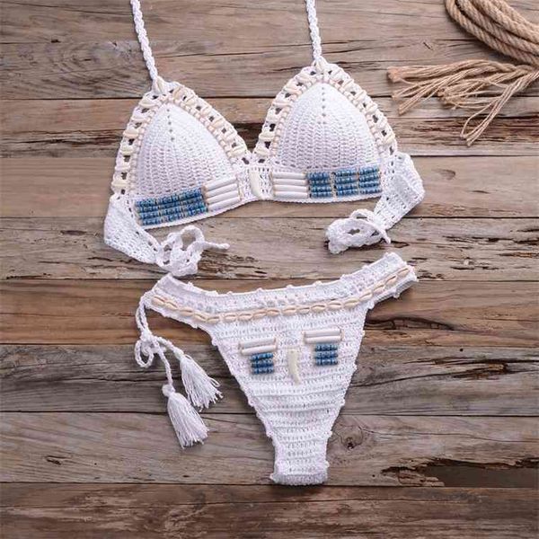 blue shell beaded bikinis set handmade crochet swimsuit women up swimwear knitted beach wear bathing suit, White;black
blue shell beaded bikinis set handmade crochet swimsuit women up swimwear knitted beach wear bathing suit, White;black