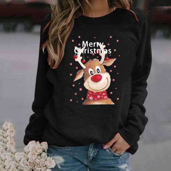 women's hoodies & sweatshirts clothing christmas deer print sweatshirt o-neck long-sleeved casual blouse pullover kawaii clothes merry, Black
women's hoodies & sweatshirts clothing christmas deer print sweatshirt o-neck long-sleeved casual blouse pullover kawaii clothes merry, Black