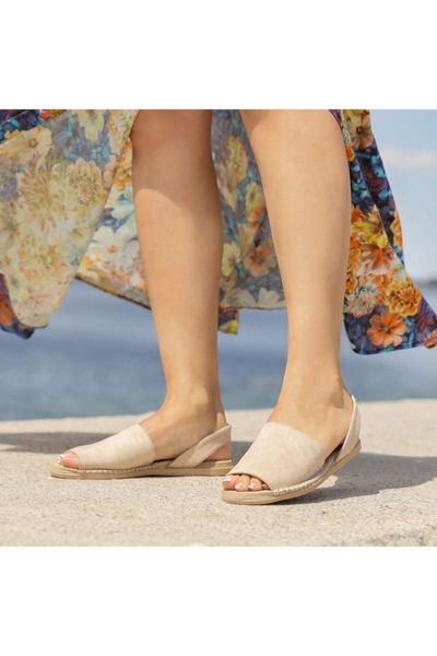 sandals tonif beige open toe flat, Black