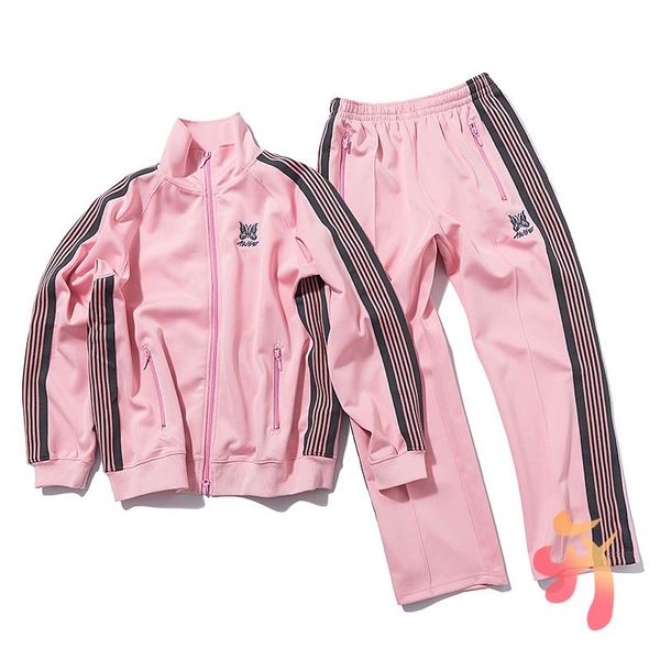 men's tracksuits oversize awge needles sportswear women's butterfly embroidery striped ribbon sweatpants jacket pink suit, Gray
men's tracksuits oversize awge needles sportswear women's butterfly embroidery striped ribbon sweatpants jacket pink suit, Gray