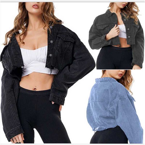 women's jackets spring autumn women casual loose short denim jacket ripped fringed cowboy coat overcoats outwear, Black;brown
women's jackets spring autumn women casual loose short denim jacket ripped fringed cowboy coat overcoats outwear, Black;brown