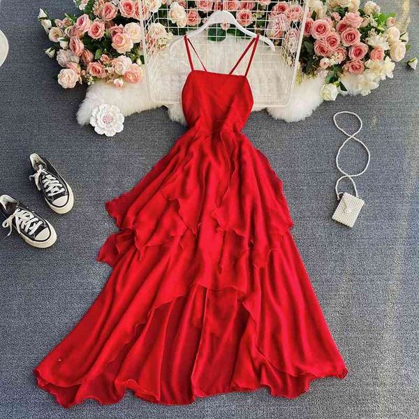dresses red/white party spaghetti strap long dress women vacation beach irregular ruffle high waist vestidos new spring summer, Black;gray
dresses red/white party spaghetti strap long dress women vacation beach irregular ruffle high waist vestidos new spring summer, Black;gray