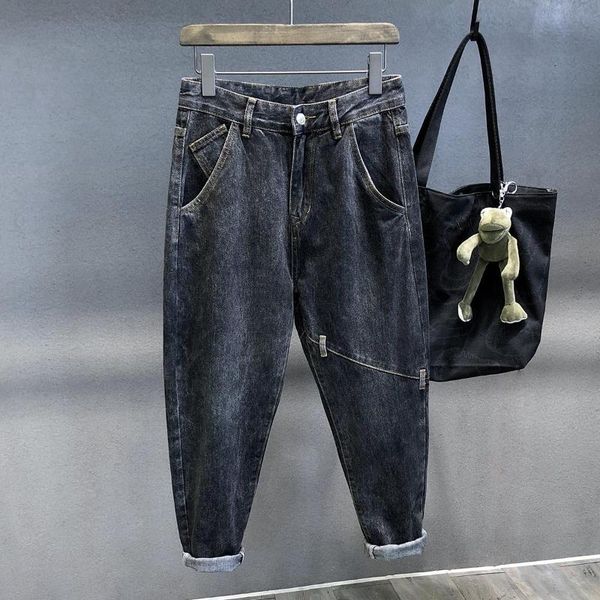 men's jeans 2021 solid streetwear pants men loose harem male casual denim trousers autumn spring cloth w534, Blue
men's jeans 2021 solid streetwear pants men loose harem male casual denim trousers autumn spring cloth w534, Blue