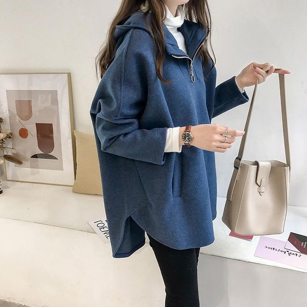 women's sweaters 2021 spring clothing lazy loose jacket long-sleeved korean style boyfriend hooded thick sweatshirt, White;black
women's sweaters 2021 spring clothing lazy loose jacket long-sleeved korean style boyfriend hooded thick sweatshirt, White;black