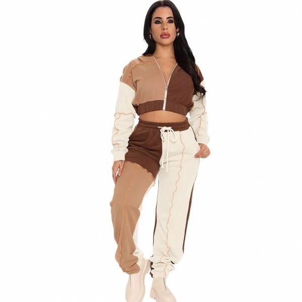 women's two piece pants crop set women zipper hooded short jacket and pant suits autumn winter patchwork casual tracksuit outfits, White
women's two piece pants crop set women zipper hooded short jacket and pant suits autumn winter patchwork casual tracksuit outfits, White