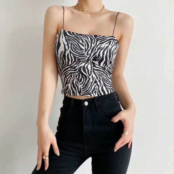 women's vest straps short navel zebra neline suspender with high waist and slim body in summer, White
women's vest straps short navel zebra neline suspender with high waist and slim body in summer, White