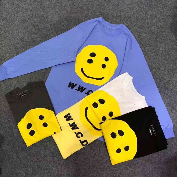 t shirt ss ins tide summer highquality kanye west hiphop w.w.c.d smile printing men women short sleeve t-shirt streetwear cotton, White
t shirt ss ins tide summer highquality kanye west hiphop w.w.c.d smile printing men women short sleeve t-shirt streetwear cotton, White
