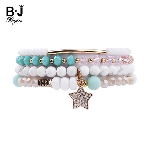 charm bracelets bojiu 4 pcs/set boho white pink crystal bead women howlite stone gold tube zircon star bracelet bcset205, Golden;silver
charm bracelets bojiu 4 pcs/set boho white pink crystal bead women howlite stone gold tube zircon star bracelet bcset205, Golden;silver