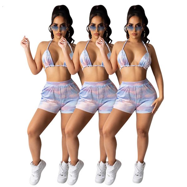 women's summer bikinis women two piece sets printed slim v neck shorts womens tracksuits casual female clothing, Gray
women's summer bikinis women two piece sets printed slim v neck shorts womens tracksuits casual female clothing, Gray