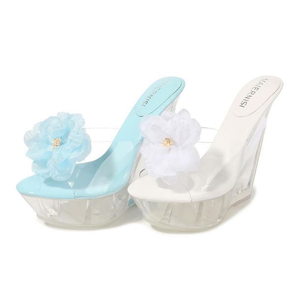 dress shoes summer women pvc transparent platform wedge sandals open toe flowers models show catwalk pole dance pumps heels, Black
dress shoes summer women pvc transparent platform wedge sandals open toe flowers models show catwalk pole dance pumps heels, Black
