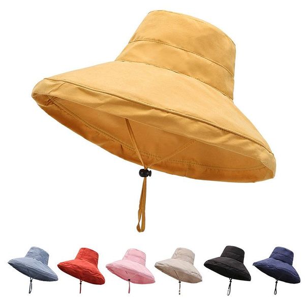 wide brim hats fashion summer big large sun hat for women korean female seaside protection uv cap wild fisherman bucket 2021, Blue;gray
wide brim hats fashion summer big large sun hat for women korean female seaside protection uv cap wild fisherman bucket 2021, Blue;gray