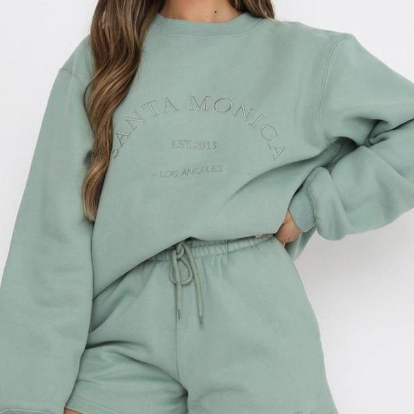 women's tracksuits 2021 winter two piece sets vintage letters embroidery sweatshirts thick plush shorts matching japanese fashion, Gray
women's tracksuits 2021 winter two piece sets vintage letters embroidery sweatshirts thick plush shorts matching japanese fashion, Gray