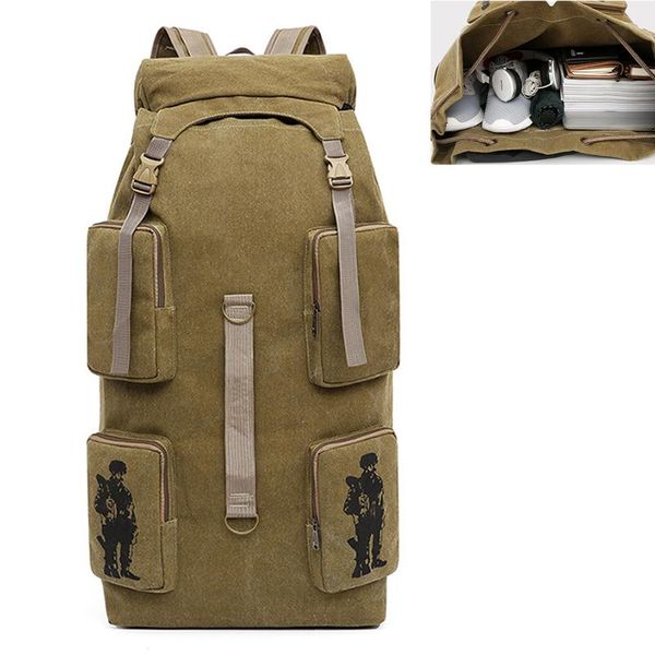 outdoor bags men's sports camping hiking canvas hunting travel army bag backpack trekking women 2021