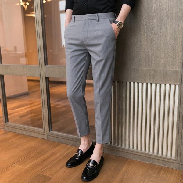 men's suits & blazers 2021 spring autumn chic solid pants men elegant slim fit suit trousers for office party mens dress f132, White;black
men's suits & blazers 2021 spring autumn chic solid pants men elegant slim fit suit trousers for office party mens dress f132, White;black