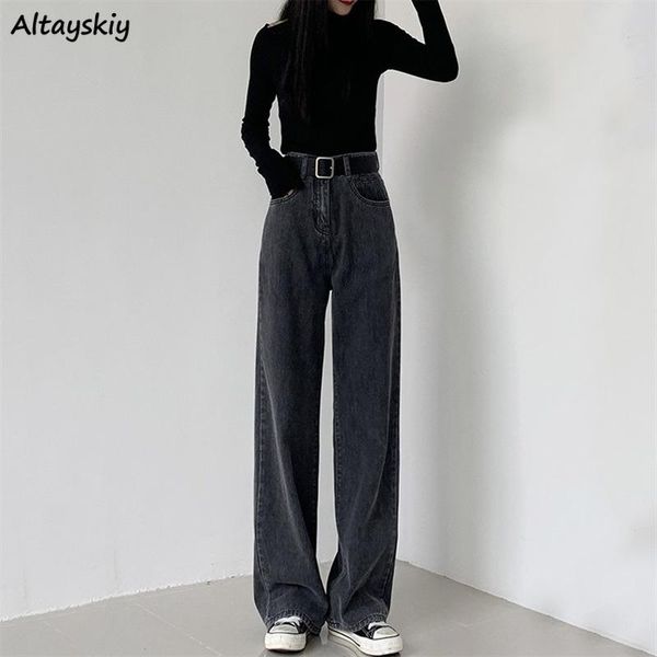 women's jeans women high waist solid vintage fashion straight denim mopping trousers female harajuku simple basic baggy bottoms washed, Blue
women's jeans women high waist solid vintage fashion straight denim mopping trousers female harajuku simple basic baggy bottoms washed, Blue