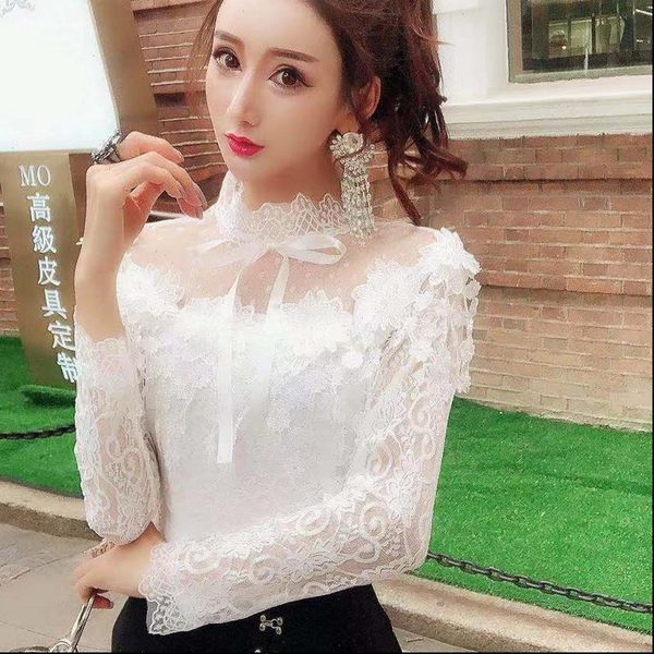 spring long sleeve sweet womens shirts tie bow floral hollow out tassel mesh blouses blusas short ab1313, White
spring long sleeve sweet womens shirts tie bow floral hollow out tassel mesh blouses blusas short ab1313, White