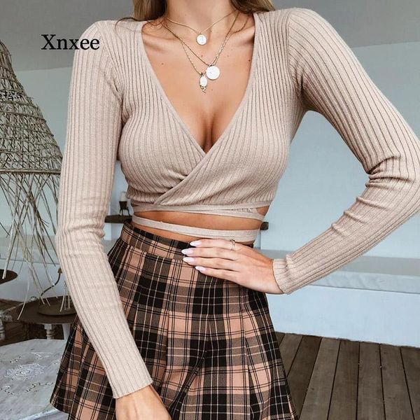 women's blouses & shirts women summer bandagelace up knitting crop long sleeve ladies high waist bodycon shirt blouse casual fashio, White
women's blouses & shirts women summer bandagelace up knitting crop long sleeve ladies high waist bodycon shirt blouse casual fashio, White