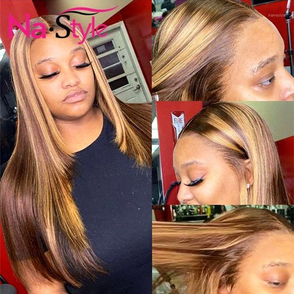 nastyle highlight wig brown colored human hair wigs ombre straight lace front part wig1, Black;brown
nastyle highlight wig brown colored human hair wigs ombre straight lace front part wig1, Black;brown