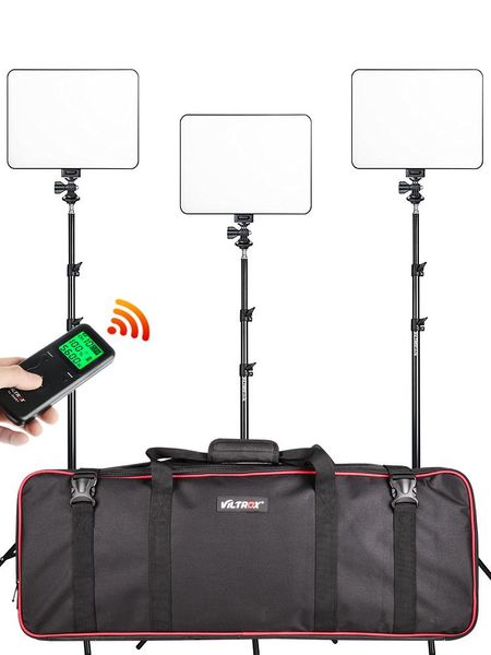 flash heads vilrox 3/2pcs vl-200t bi-color dimmable wireless remote led video light panel lighting kit+75" stand for studio shooting
flash heads vilrox 3/2pcs vl-200t bi-color dimmable wireless remote led video light panel lighting kit+75" stand for studio shooting