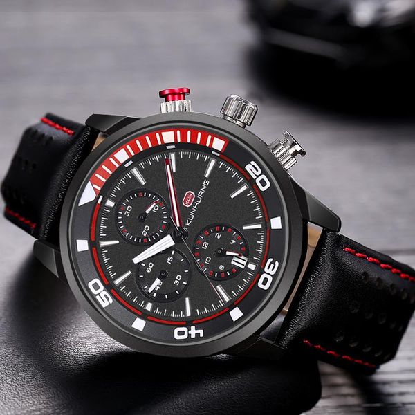wristwatches 2021 kunhuang men's watch leather business sports band military quartz souvenir gift reloj hombre, Slivery;brown
wristwatches 2021 kunhuang men's watch leather business sports band military quartz souvenir gift reloj hombre, Slivery;brown