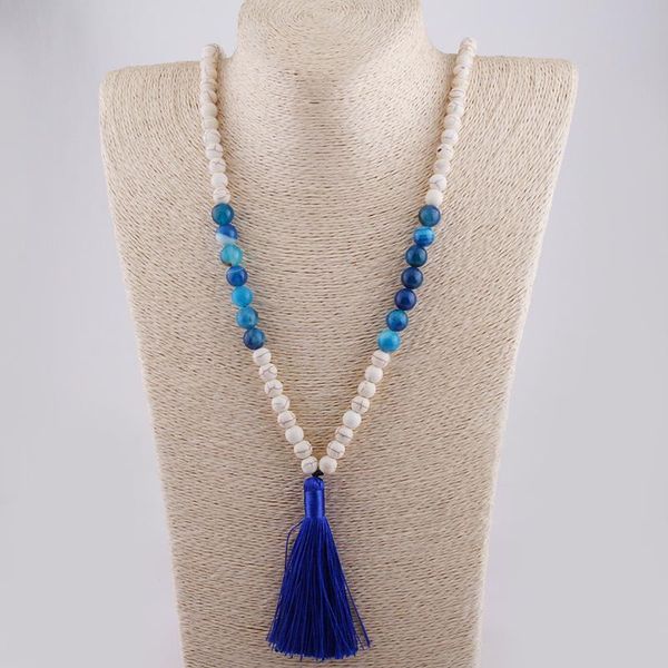 pendant necklaces moodpc bohemian jewelry fashion beautiful white & blue stone tassel necklace, Silver
pendant necklaces moodpc bohemian jewelry fashion beautiful white & blue stone tassel necklace, Silver