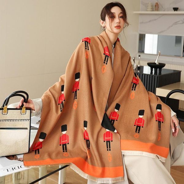 scarves 2021 double-sided thick printed cashmere tassel scarf women's winter luxury shawl pashmina ponchos christmas foulard, Blue;gray
scarves 2021 double-sided thick printed cashmere tassel scarf women's winter luxury shawl pashmina ponchos christmas foulard, Blue;gray