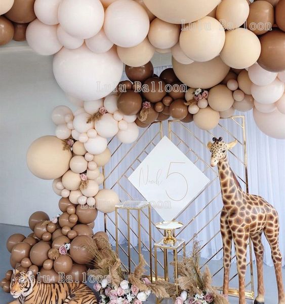 138 pcscoffee balloon arch garland for kids safari baby shower bear themed birthday backdrop party decoration
138 pcscoffee balloon arch garland for kids safari baby shower bear themed birthday backdrop party decoration