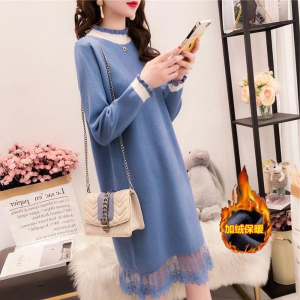 maternity dresses autumn clothes long sleeve o-neck stripe patchwork lace hem pregnancy knitting dress pregnant women a-line cute, White
maternity dresses autumn clothes long sleeve o-neck stripe patchwork lace hem pregnancy knitting dress pregnant women a-line cute, White