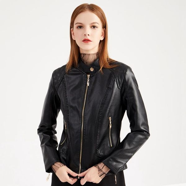 women's leather & faux oversized jackets women 4xl casual pu loose motorcycle jacket female streetwear stand-up collar slim coat chic f, Black
women's leather & faux oversized jackets women 4xl casual pu loose motorcycle jacket female streetwear stand-up collar slim coat chic f, Black