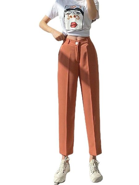 women's pants & capris suit ladies 2021 spring and summer straight loose high waist thin temperament nine-point casual harem, Black;white
women's pants & capris suit ladies 2021 spring and summer straight loose high waist thin temperament nine-point casual harem, Black;white
