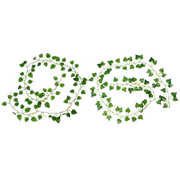 decorative flowers & wreaths 2pcs 2m long artificial plants green ivy leaves grape vine fake parthenocissus foliage home wedding bar decora
decorative flowers & wreaths 2pcs 2m long artificial plants green ivy leaves grape vine fake parthenocissus foliage home wedding bar decora