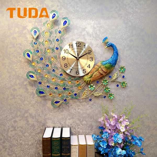 european-style wall clock living room decoration minimalist creative peacock watch graceful mute quartz clocks
european-style wall clock living room decoration minimalist creative peacock watch graceful mute quartz clocks