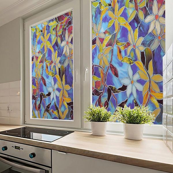 window stickers 1/2 m stained glass film privacy static cling decorative magnolia pattern covering blackout
window stickers 1/2 m stained glass film privacy static cling decorative magnolia pattern covering blackout