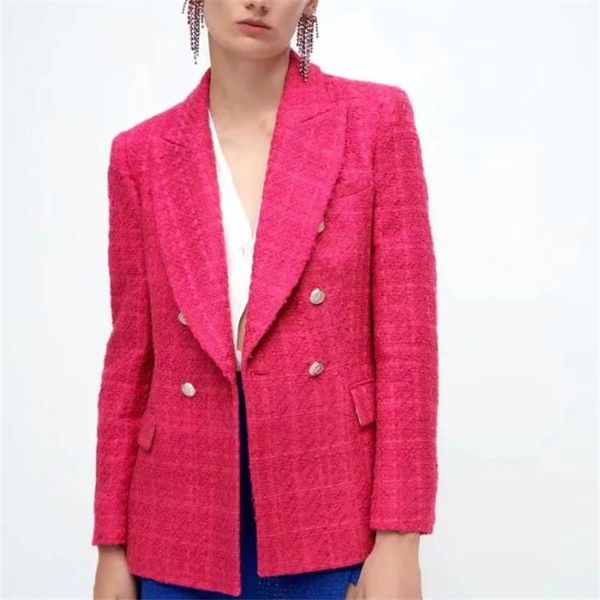 women's suits & blazers 2022 autumn texture double-breasted loose casual suit, White;black
women's suits & blazers 2022 autumn texture double-breasted loose casual suit, White;black
