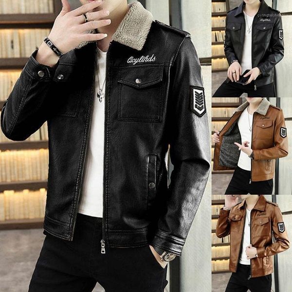 leather men's 2021 autumn and winter trend tooling motorcycle clothing plus velvet warm jacket fur & faux, Black
leather men's 2021 autumn and winter trend tooling motorcycle clothing plus velvet warm jacket fur & faux, Black