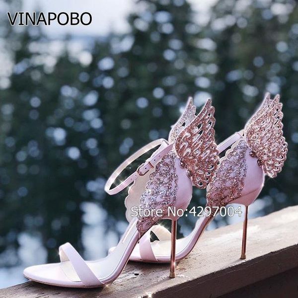 angel wing sandals women open toe rhinestone jewelled stiletto high heel shoes woman butterfly party wedding, Black
angel wing sandals women open toe rhinestone jewelled stiletto high heel shoes woman butterfly party wedding, Black