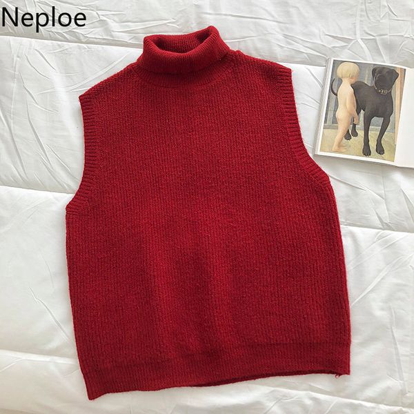 neploe solid colar turtleneck women sweaters vest loose sleeveless knitted pullovers tank all-match korean waistcoat 4h066 210422, White;black
neploe solid colar turtleneck women sweaters vest loose sleeveless knitted pullovers tank all-match korean waistcoat 4h066 210422, White;black