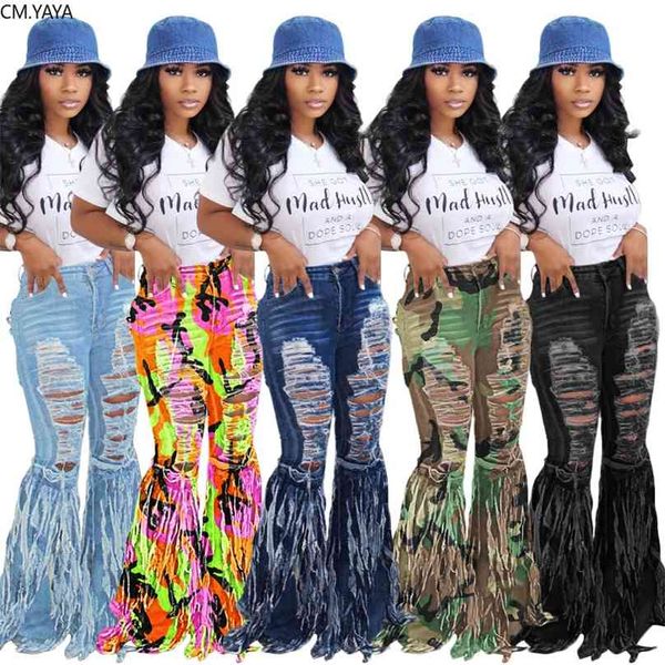 cm.yaya hole hollow out denim pants women retro solid jeans ripped flare trousers street skinny high waist lady 210922, Blue
cm.yaya hole hollow out denim pants women retro solid jeans ripped flare trousers street skinny high waist lady 210922, Blue