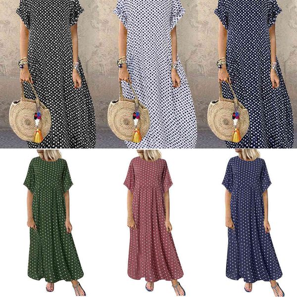 2021 women sundress vintage o-neck long maxi dress female casual dot pinted summer dress beach boho dresses vestidos robe x0521, Black;gray
2021 women sundress vintage o-neck long maxi dress female casual dot pinted summer dress beach boho dresses vestidos robe x0521, Black;gray