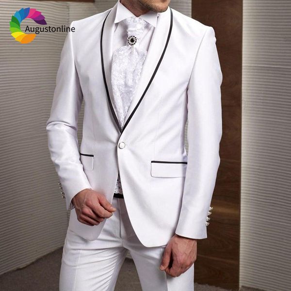 men's suits & blazers vintage white men wedding black shawl lapel tailored slim fit groom tuxedo man blazer masculino 2piece, White;black
men's suits & blazers vintage white men wedding black shawl lapel tailored slim fit groom tuxedo man blazer masculino 2piece, White;black