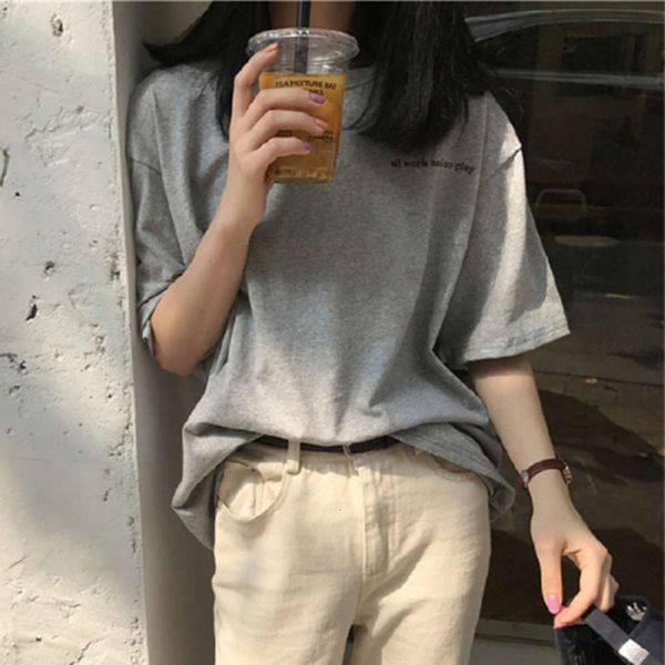women's t-shirt short summer dress korean ins fashion harajuku loose half sleeve cc49, White
women's t-shirt short summer dress korean ins fashion harajuku loose half sleeve cc49, White