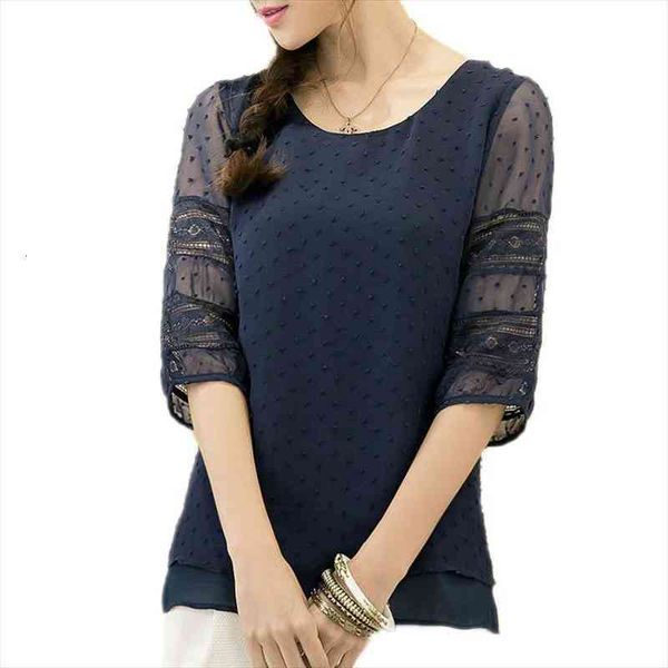womens korea fashion blouses half sleeve blusas chiffon shirts lace stitching plus size blouse s-5xl, White
womens korea fashion blouses half sleeve blusas chiffon shirts lace stitching plus size blouse s-5xl, White