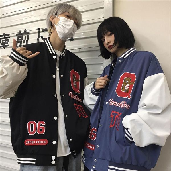 women's jackets jacket women spring and autumn wild letters bear men baseball uniform loose single-breasted tide, Black;brown
women's jackets jacket women spring and autumn wild letters bear men baseball uniform loose single-breasted tide, Black;brown