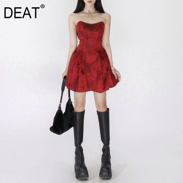 women white embroidery printing folds high waist dress strapless sleeveless slim fit fashion tide summer 7e0935 210421, Black;gray
women white embroidery printing folds high waist dress strapless sleeveless slim fit fashion tide summer 7e0935 210421, Black;gray