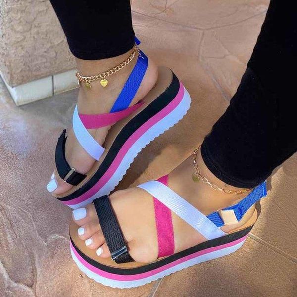 flat strap summer sandals woman shoes mixed colors platform dropship women, Black
flat strap summer sandals woman shoes mixed colors platform dropship women, Black