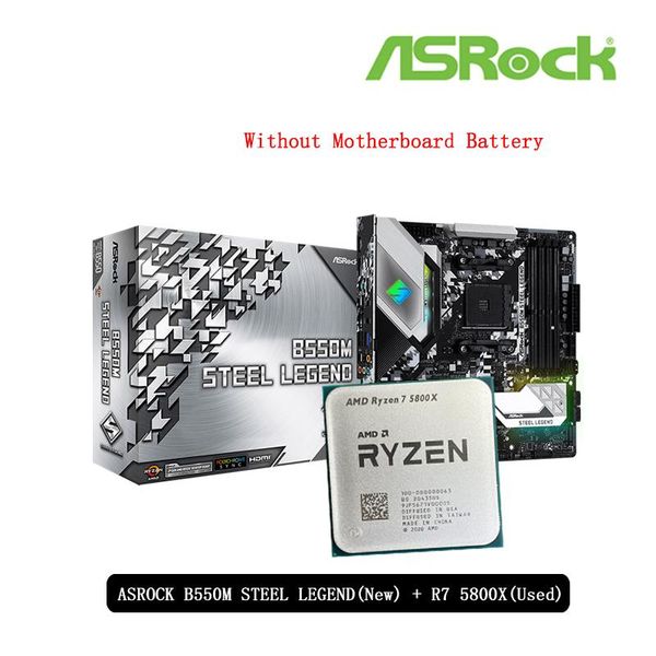 motherboards amd ryzen 7 5800x r7 original used cpu + asrock b550m steel legend motherboard suit socket am4 without cooler
motherboards amd ryzen 7 5800x r7 original used cpu + asrock b550m steel legend motherboard suit socket am4 without cooler